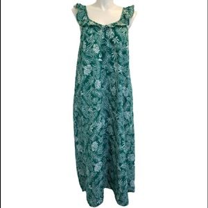 Grace Atwood the Drop ruffle V neck maxi dress